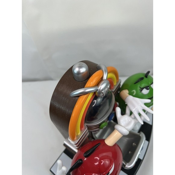 M&M Candy Dispenser‎ ROCKIN ROLL CAFE Mars Inc Red And Green M&m’s 9.5” x 7.5” - Picture 6 of 6